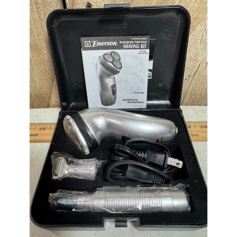 Emerson RSCX-HC379 Rechargable Razor Triple Head Shaving Kit Shaver